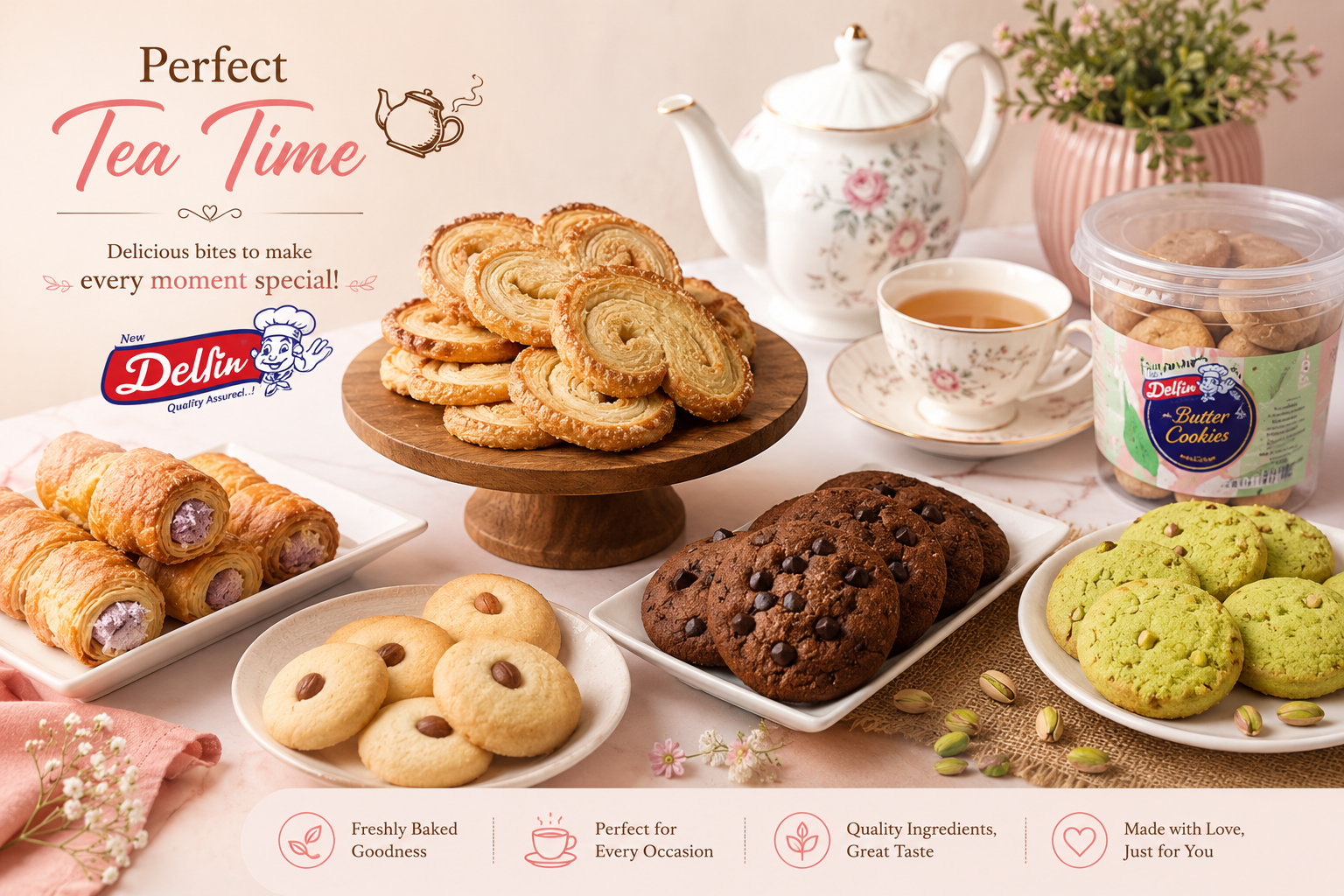 Butter cookies prepared with quality ingredients